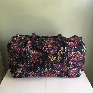 Vera Bradley Midnight Wildflowers Large Duffel